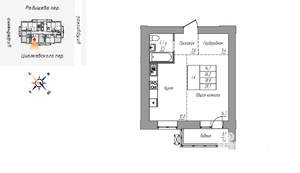 1-к квартира, строящийся дом, 40м2, 7/16 этаж